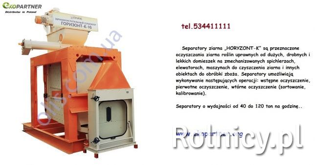 Maszyny do obróbki zboża na nasiona ,mąke , kasze - czyszczalnie, wialnie, separatory Nr.1 Na Rynku