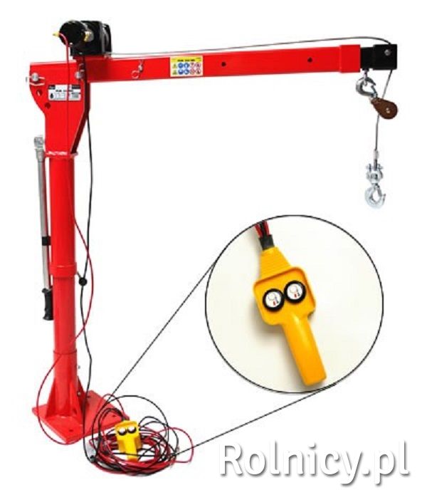 MINI HDS Z WCIĄGARKĄ 12V, DŹWIG ZAŁADOWCZY UNIWERSALNY. Udźwig maksymalny 300 kg.