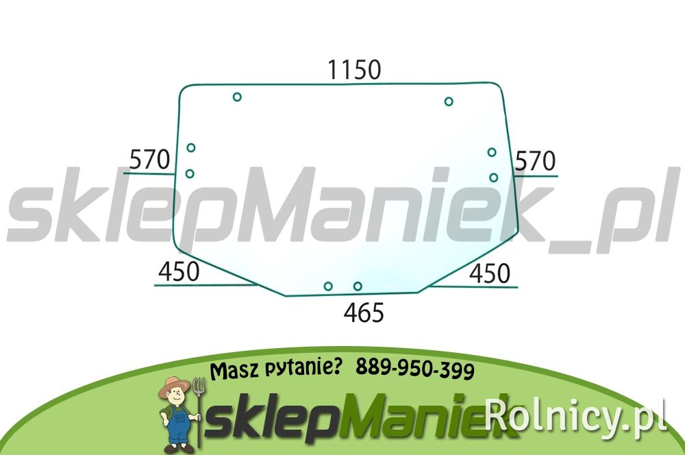 SZYBA TYLNA L171335 JOHN DEERE