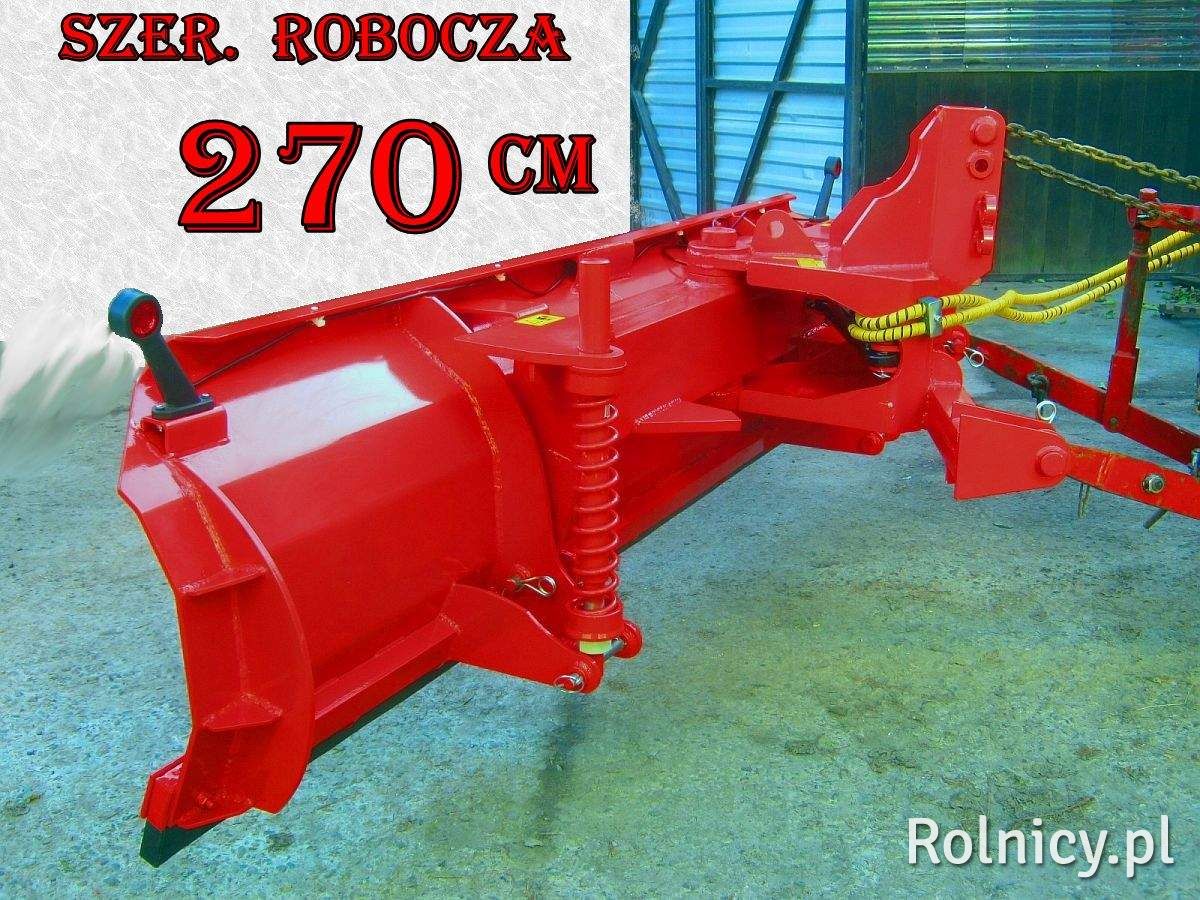 PŁUG śnieżny zawieszany na przednim TUZ ciągnika, szerokość 270 cm