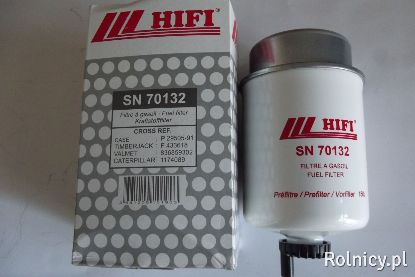 Filtr paliwa SN70132Case, Valmet, Caterpilar, Timberjack, MF