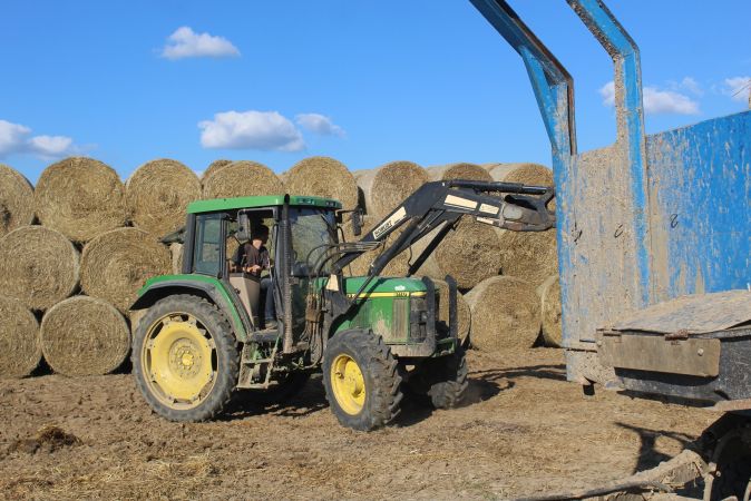 Zwożenie Słomy z John Deer'em ! cz.6