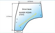 Szyba drzwi L Deutz-Fahr Agrofarm 410 420 430 GS