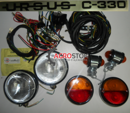KOMPLETNA INSTALACJA Ursus C330 LAMPY metalowe lampy + instalacja ORG