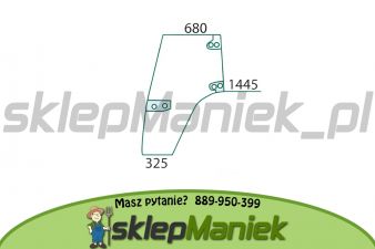 Szyba drzwi lewa Case CS CVX przyciemniana