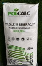 Wapno Granulowane POLCALC III Generacji pakowane po 25 kg