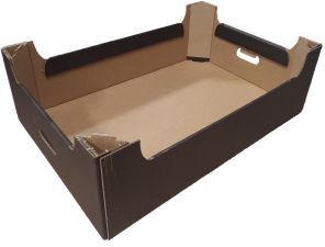 Karton/ tacka/ duży -14kg Na warzywa/owoce 60x40x17,5 CZARNY