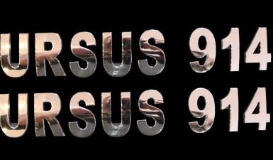 Literki litery  maska Ursus 912,914,1614,c385 samoprzylepne chrom 3d Ursus 912