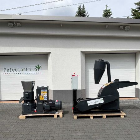 PELECIARKA + MŁYN LINIA 800kg/h MAŁA WYTWÓRNIA PELETU KARMA PASZA NAWÓZ OPAŁ SZEROKIE ZASTOSOWANIE !