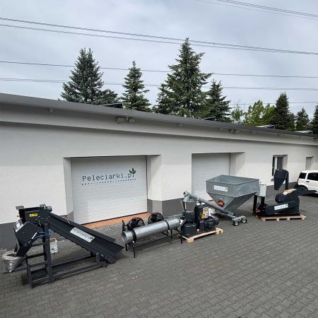LINIA DO PRODUKCJI PELETU 800kg/h MIĘKKA BIOMASA DREWNO TROCINA SŁOMA