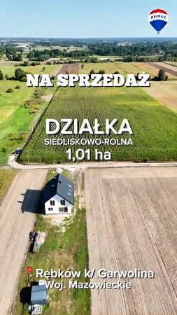 Działka siedliskowo-rolna 1,01 ha – Rębków/ z MPZP