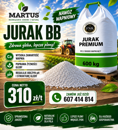 Wapno granulowane bez magnezu Jurak Premium